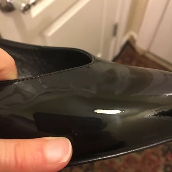 9.5 / 39.5 Saint Laurent Black Patent Kitten heels - Picture 7 of 9